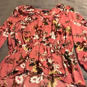 A.N.A long sleeve pink floral top